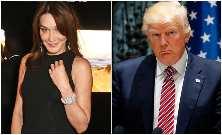 Nữ nghệ sĩ người Ý Carla Bruni cũng được cho là có thời gian qua lại với ông Trump.
