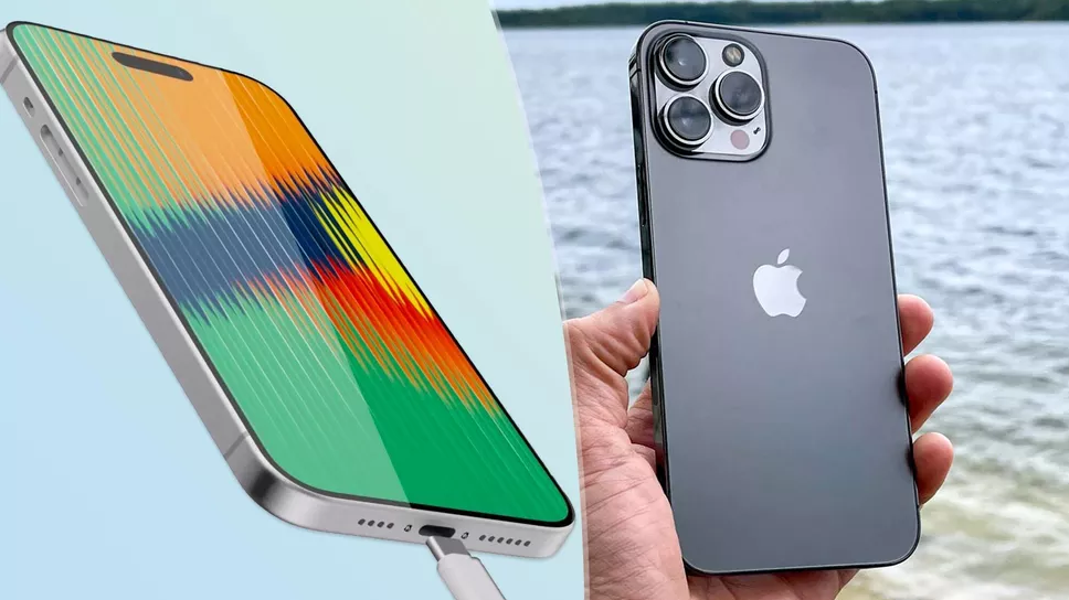 Ảnh concept iPhone 15 Pro Max và iPhone 13 Pro Max.