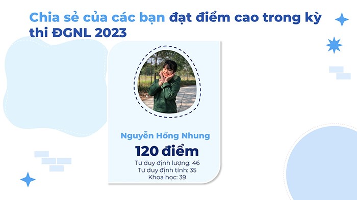 Cô chia sẻ kinh nghiệm trong Workshop ôn thi Đánh giá năng lực cho các bạn học sinh khóa sau.