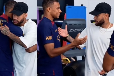 Lộ clip Neymar chia tay dàn sao PSG, bị "soi" thái độ lạ với Mbappe