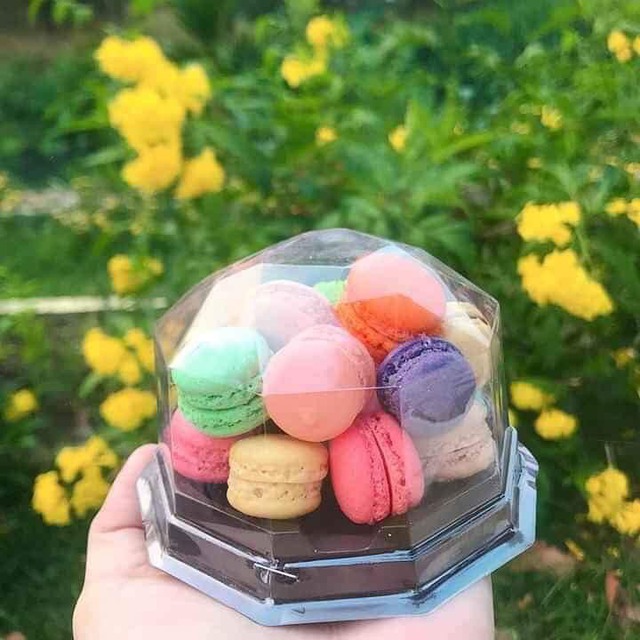 Bánh macaron nhiều vị là món ăn vặt khiến giới trẻ mê mẩn