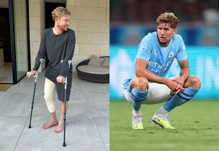 De Bruyne và Stones đều dính chấn thương