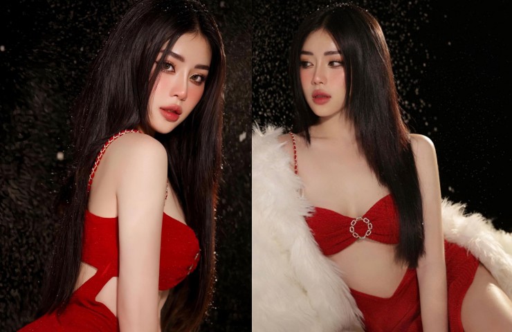 “Nửa kia” của nam tiền đạo là hot girl Chu Hồng Nghi. Mỗi clip của cô nàng đều thu hút hàng trăm ngàn lượt xem trên TikTok.
