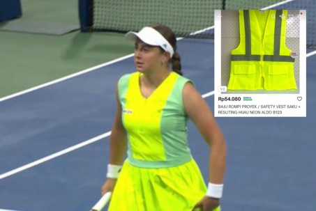 Trang phục gây xôn xao US Open 2023: Nữ tay vợt mặc đồ như "bóng tennis"