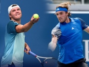 Thể thao - Video tennis Tsitsipas - Stricker: Nghẹt thở 5 set, đàn em Federer tạo &quot;địa chấn&quot; (US Open)