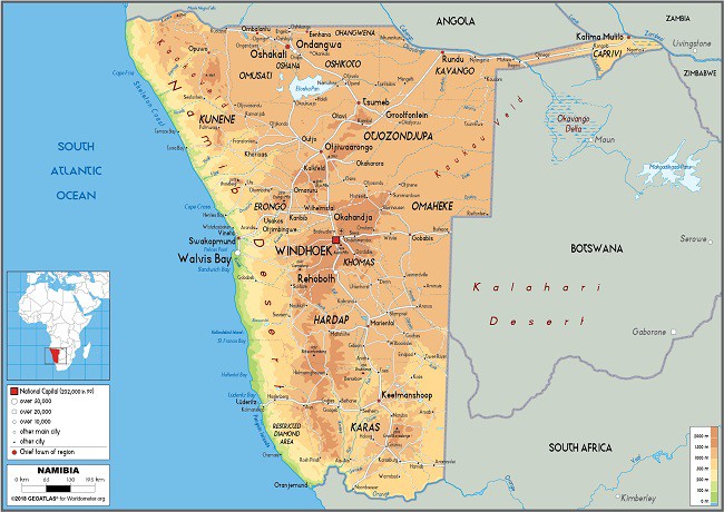 Namibia  tên chính thức là Cộng hòa Namibia là một quốc gia ở miền Nam Phi với bờ biển phía tây giáp Đại Tây Dương.
