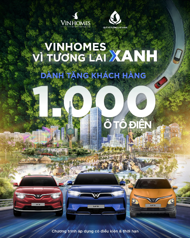 Vinhomes tặng 1000 ô tô điện Vinfast cho khách hàng - 1