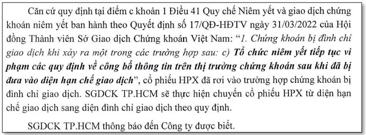 Một cổ phiếu ngành BĐS tăng gần 81% trong 2 tháng, bất ngờ bị đình chỉ giao dịch - 1