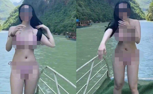 Hà Giang lên tiếng về nữ du khách mặc bikini gây tranh cãi trên sông Nho Quế - 1