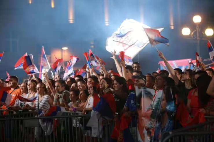 Đông đảo khán giả Serbia tới vinh danh Djokovic