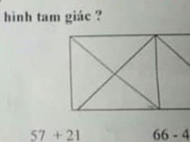 Mẹ làm toán lớp 1 của con đếm được 11 hình tam giác, phụ huynh khác náo loạn vì chỉ đếm được 8