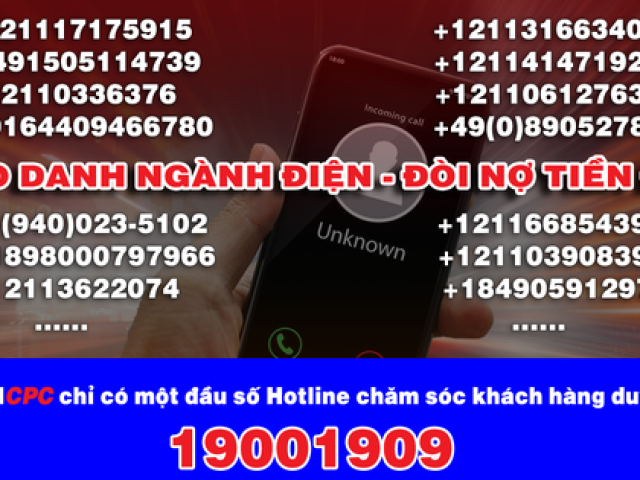 Nhiều số điện thoại giả danh ngành điện gọi đòi tiền điện tại miền Trung – Tây Nguyên