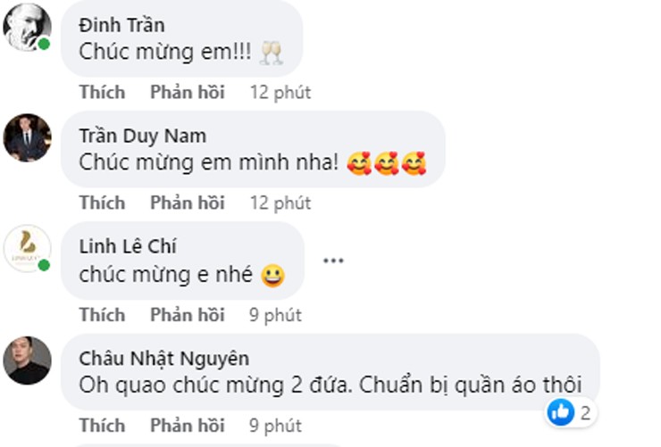 Đông đảo người hâm mộ, bạn bè gửi lời chúc mừng cặp đôi