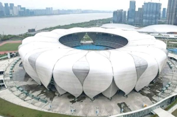 Sân Olympic tại Hàng Châu, nơi diễn ra lễ khai mạc ASIAD 19. Ảnh: GETTY IMAGES