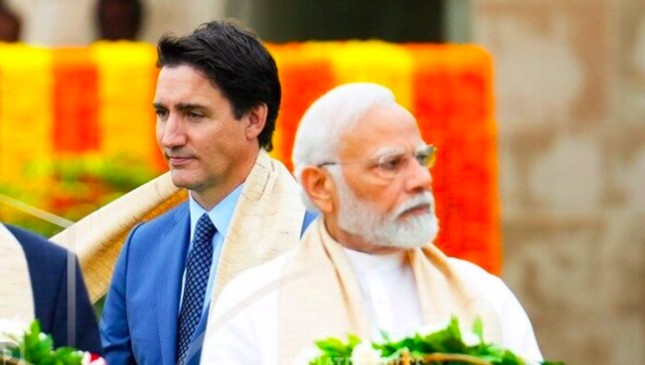 Thủ tướng Canada Justin Trudeau và Thủ tướng Ấn Độ Narendra Modi. (Ảnh: AP)