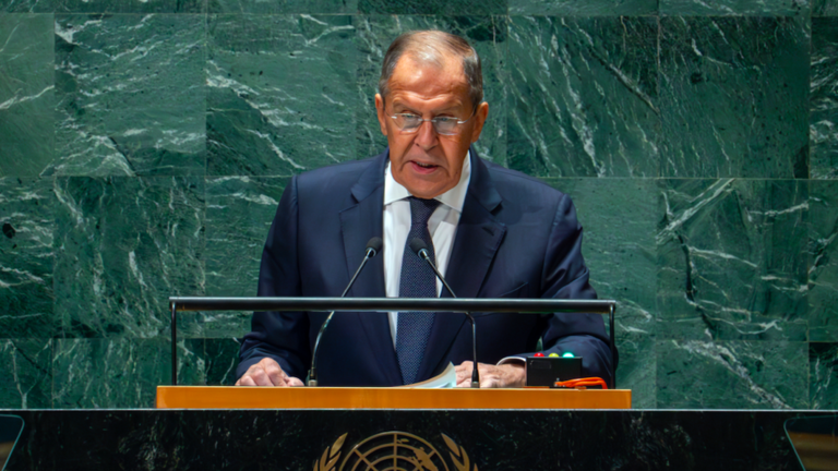 Ngoại trưởng Nga Sergey Lavrov phát biểu tại Đại Hội đồng Liên Hợp Quốc vào ngày 23/9.