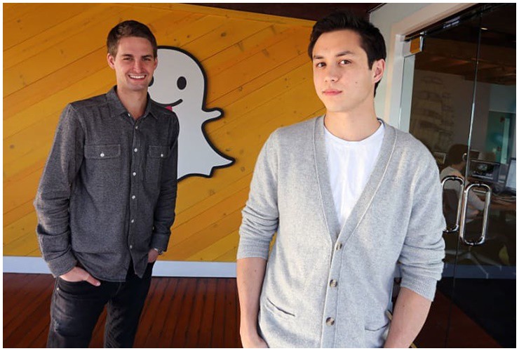 Đôi bạn thân&nbsp;Bobby Murphy và Evan Spiegel.