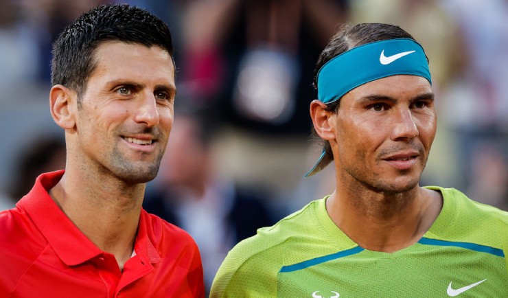 Nadal (xanh) ở đoạn cuối sự nghiệp, Djokovic (đỏ) vẫn đang sung mãn