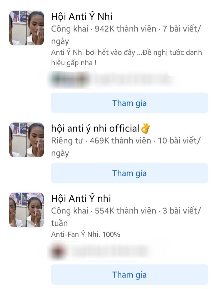 Hoa hậu Ý Nhi bị lập nhóm antifan.