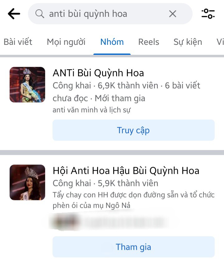 Bùi Quỳnh Hoa bị thả phẫn nộ trên trang cá nhân&nbsp;và tạo nhóm antifan.&nbsp;