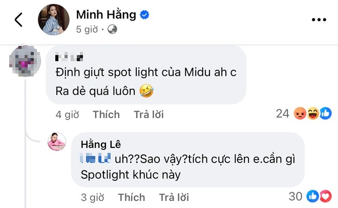 Nữ diễn viên sinh năm 1987 đáp trả ngay khi bị netizen cho rằng cố tình giật spotlight của Midu và chồng thiếu gia