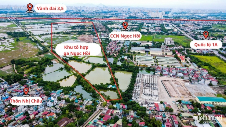 Khu đất có diện tích 1,7km2 thuộc huyện Thanh Trì (nằm gần quốc lộ 1A) là nơi được chọn xây dựng tổ hợp ga Ngọc Hồi bao gồm nhà ga, khu depot, trạm bảo dưỡng... của các tuyến đường sắt quốc gia, đường sắt cao tốc, đường sắt đô thị.