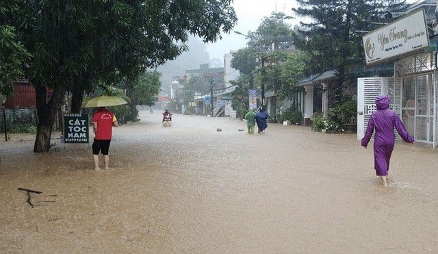 Hà Giang mưa lớn, ngập lụt nhiều nơi.