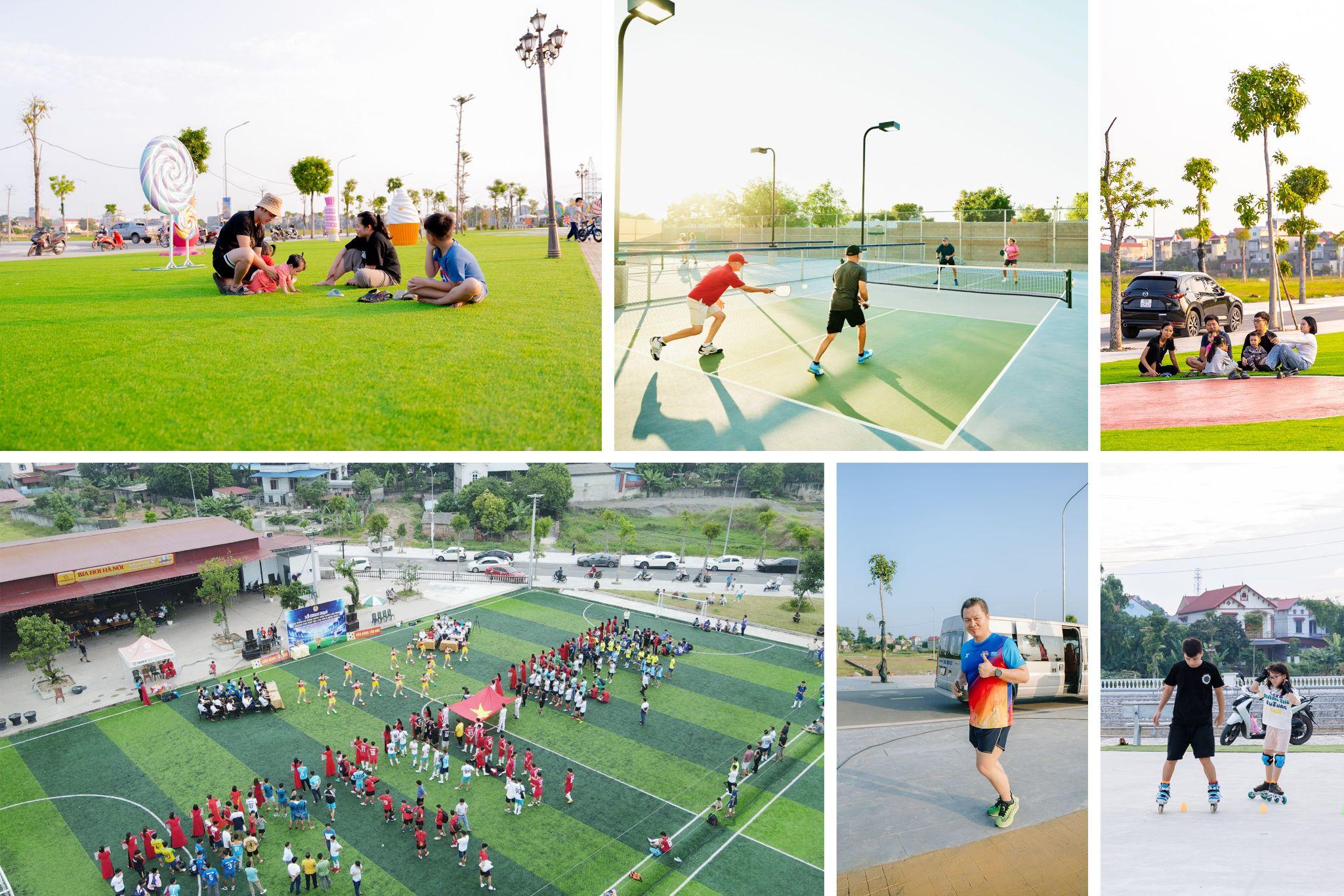 Người dân địa phương tại Phổ Yên đã có thêm một điểm đến yêu thích để thư giãn và giải trí. Ảnh: Tấn Đức