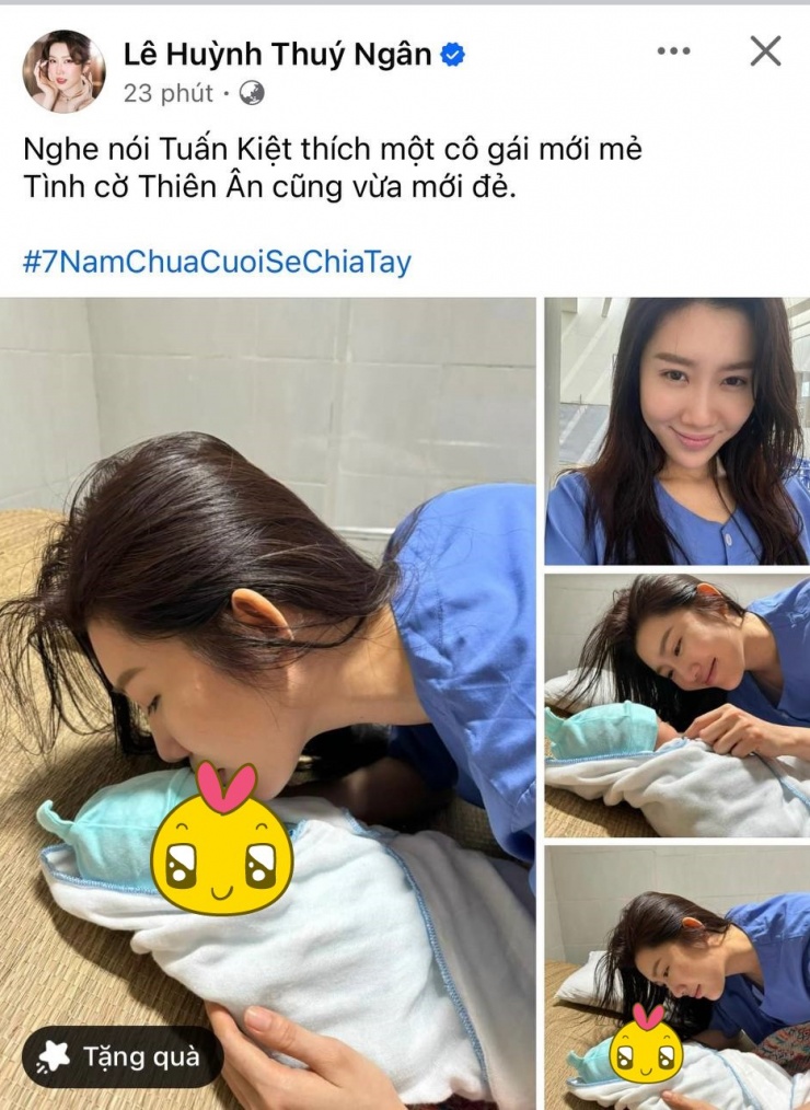 Thúy Ngân cũng chủ động đăng tải những hình ảnh này kèm tên bộ phim để khán giả đừng hiểu nhầm