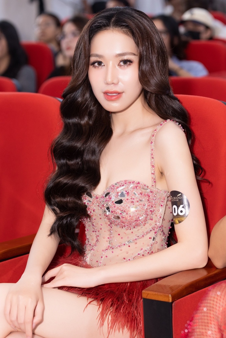 Phạm Liên Anh với nhan sắc nổi bật ở sơ khảo. Cô từng vào top 10 Miss Grand Vietnam 2023.