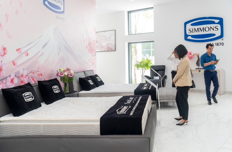 Sản phẩm nệm Simmons BeautyRest® Hasu và Simmons BeautyRest® Sakura được trưng bày tại sự kiện