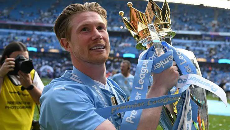 De Bruyne đã có 6 danh hiệu Premier League trong 9 năm khoác áo Man City