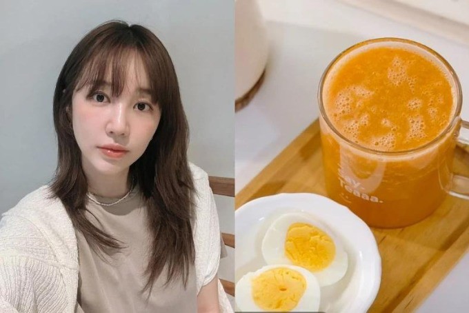 Yoon Eun Hye thường uống sinh tố rau bắp cải, cà rốt và ăn các món giàu protein như trứng luộc khi siết cân.