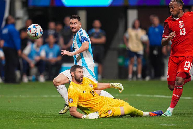 Messi missed two good chances in the match against Canada