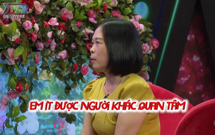 Chị Kim Anh mong tìm được người biết quan tâm tới mình. Ảnh chụp màn hình chương trình