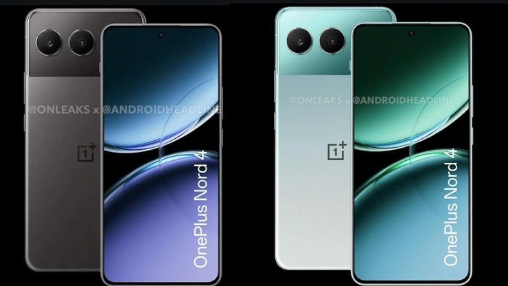 Leaked images of OnePlus Nord 4 design and colors.