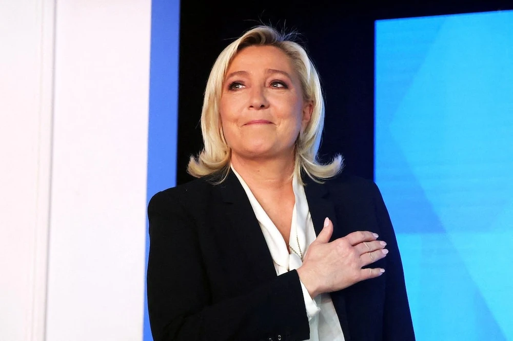 Lãnh đạo đảng cực hữu Tập hợp Quốc gia (RN) - bà Marine Le Pen. Ảnh: REUTERS