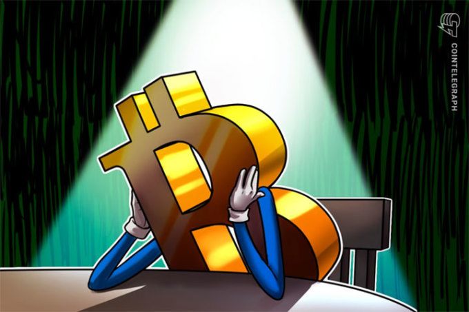 Illustration of Bitcoin cryptocurrency plummeting. Photo: CoinTelegraph