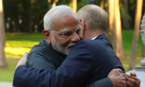 Ông Modi và ông Putin trong cuộc gặp