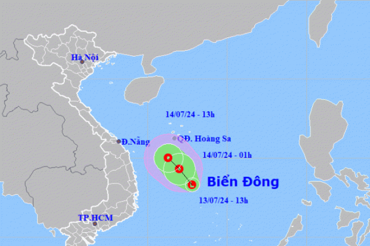 Biển Đông hình thành vùng áp thấp, thời tiết đất liền rất xấu