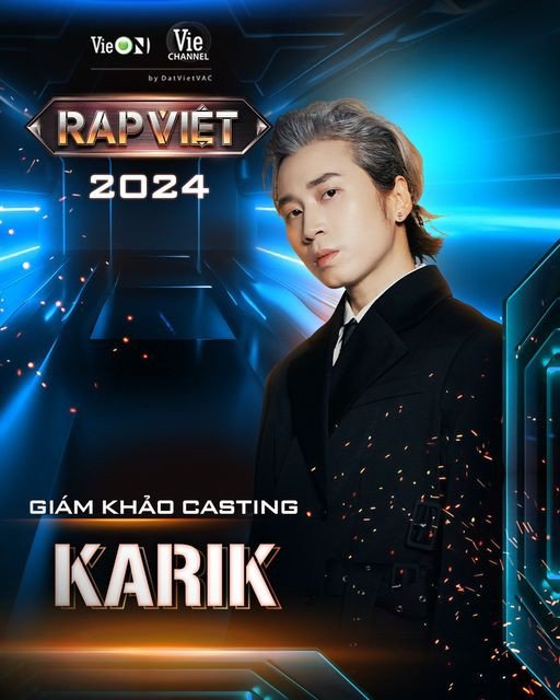 Karik đảm nhận vị trí BGK tại vòng casting Rap Việt 2024.