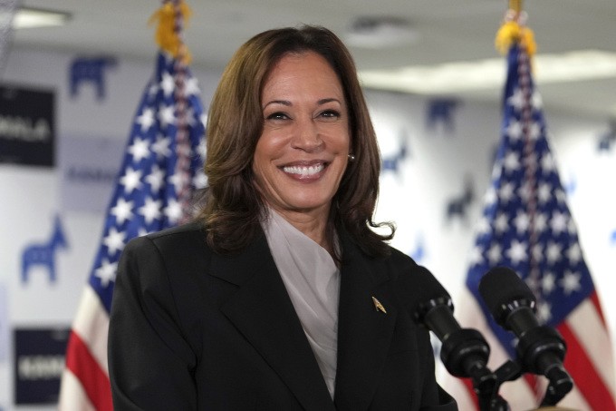 Phó tổng thống Kamala Harris tại Wilmington, bang Delaware ngày 22/7. Ảnh: AP