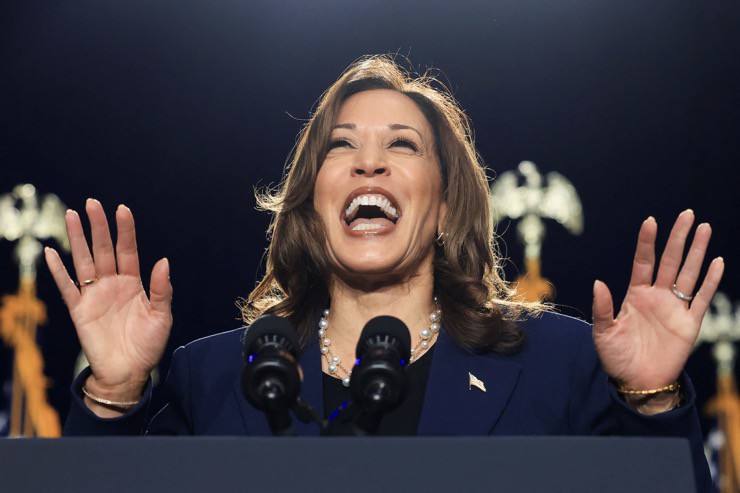 Phó Tổng thống Kamala Harris đang có sự khởi đầu thuận lợi. Hôm 23/7, bà Harris vận động tranh cử ở bang chiến trường Wisconsin. Ảnh: Reuters.