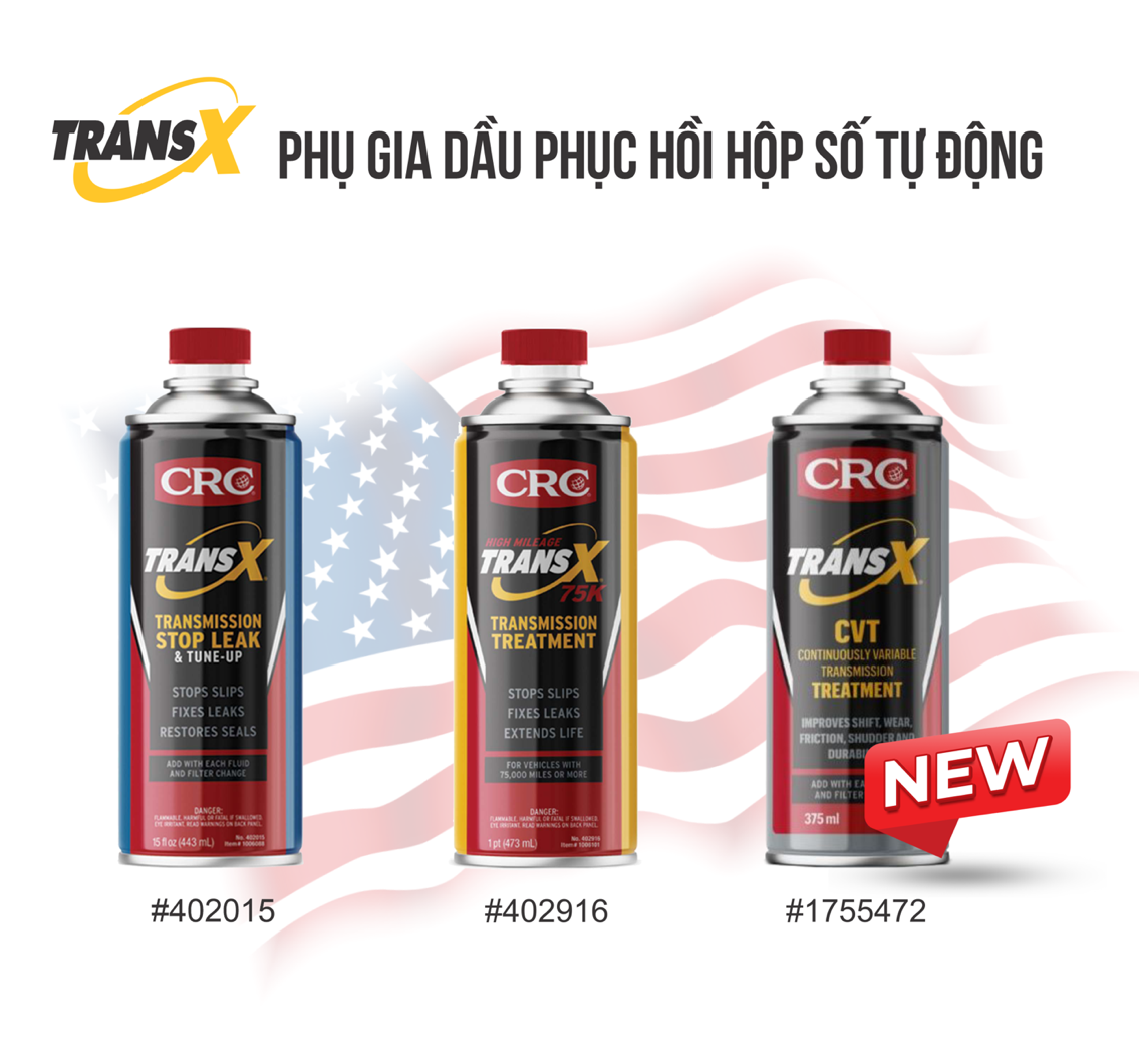 CRC TransX dành cho cả hộp số tự động AT và hộp số vô cấp CVT