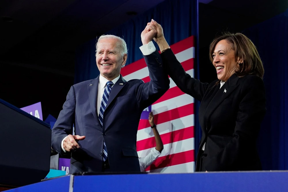 Tổng thống Mỹ Joe Biden và Phó Tổng thống Mỹ Kamala Harris. Ảnh: REUTERS