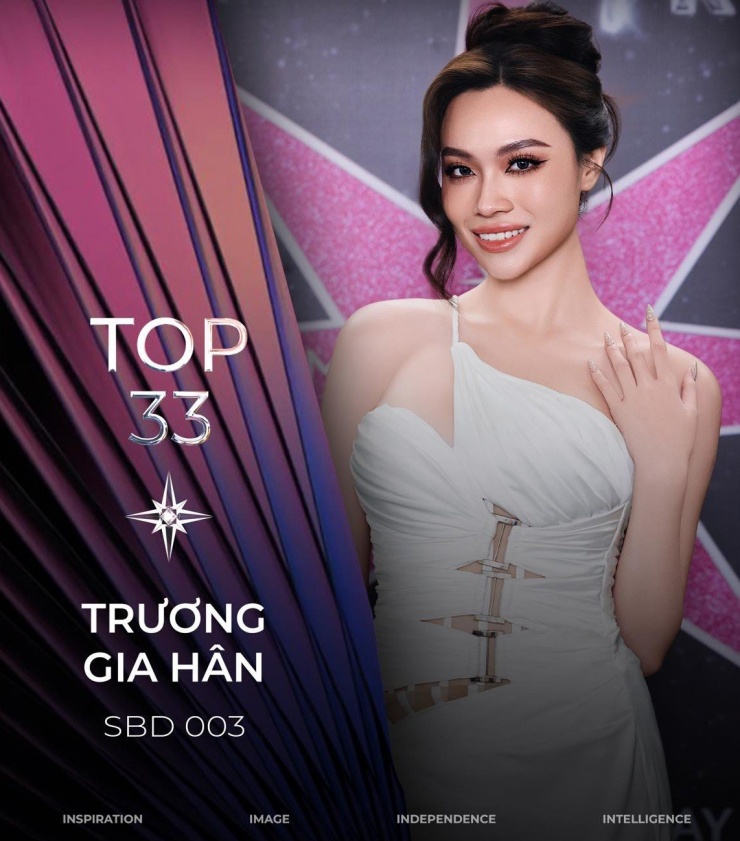 Trương Gia Hân - SBD 003: Người đẹp từng lọt Top 10 Miss Peace Vietnam 2022.