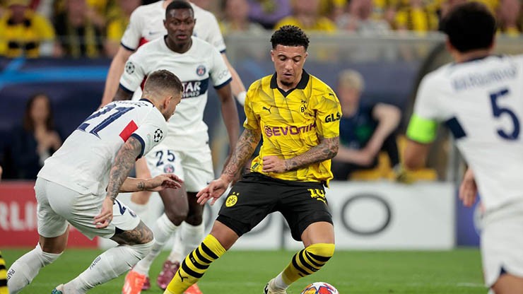 Sancho từng thể hiện tốt khi đối đầu PSG