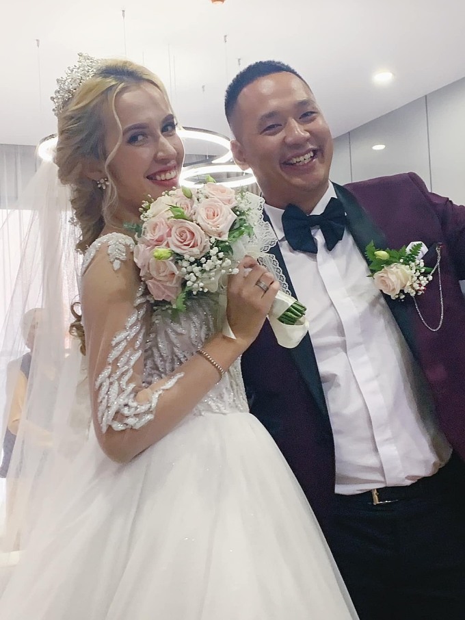 Đám cưới của Liliya và Bùi Sơn được tổ chức tại Hà Nội, năm 2019. Ảnh nhân vật cung cấp