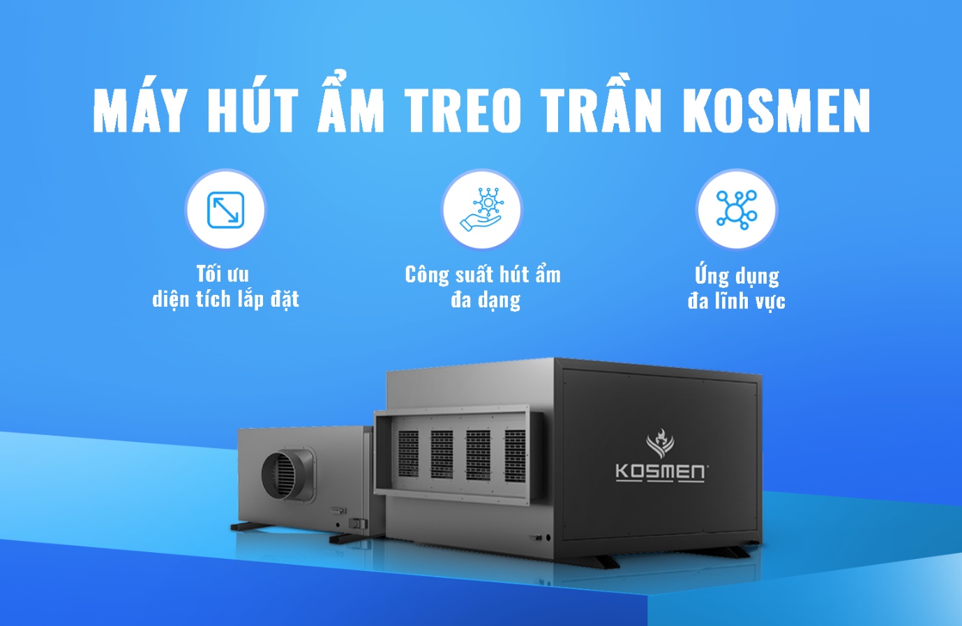 Máy hút ẩm treo trần Kosmen có mặt tại triển lãm Y tế, thu hút đông đảo sự quan tâm