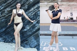 Người đẹp bóng chuyền Kim Huệ khoe ảnh bikini với chia sẻ hài hước, Thu Hoài tập Pickleball